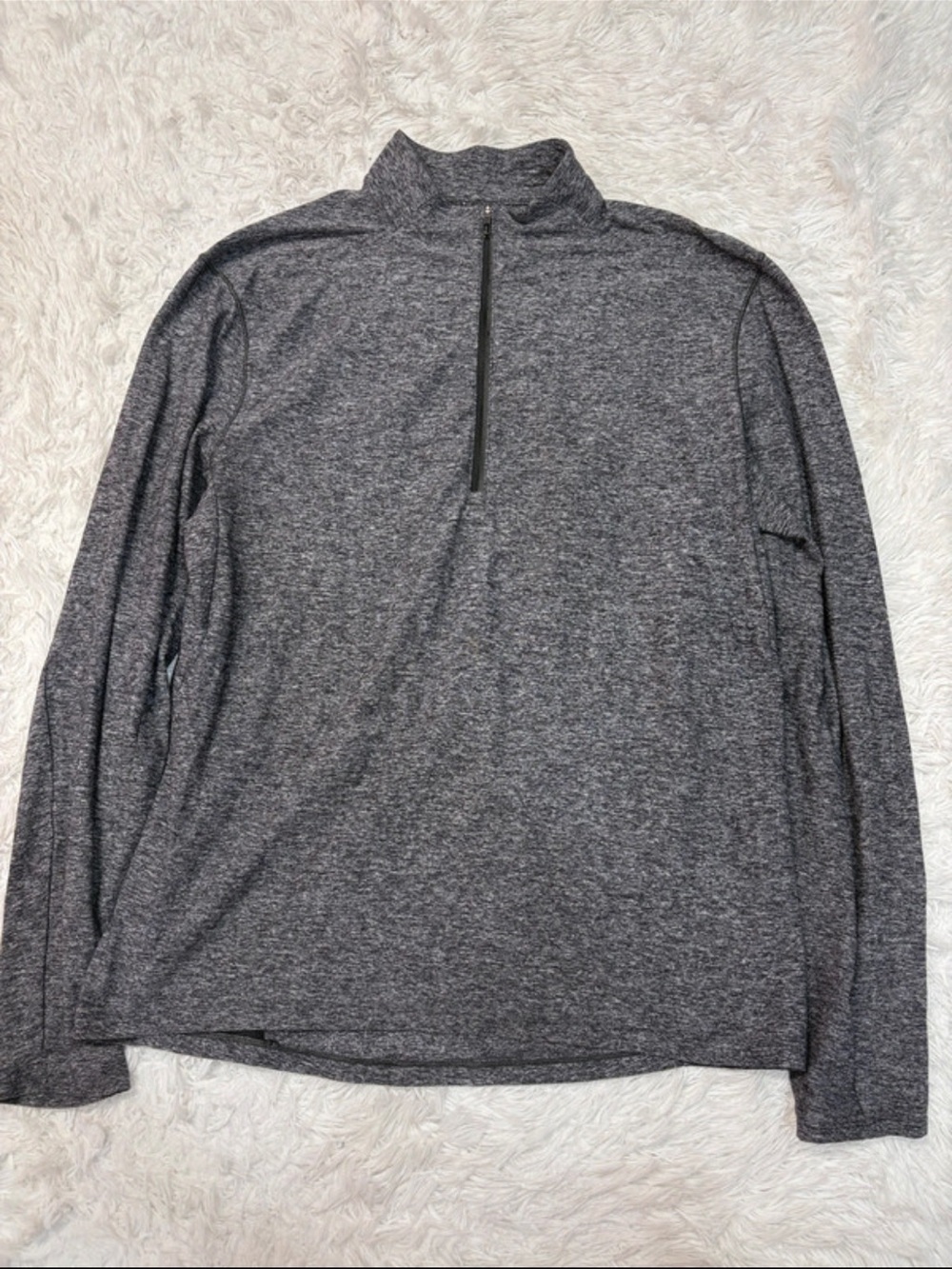 Lululemon Men's Gray Quarter-Zip Performance Sweater